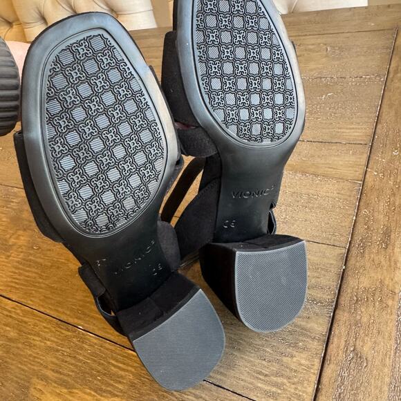 Vionic Samara Block Wedge Sandals Size 6.5 EU 36.5 Party Wedding Event Comfort - Picture 8 of 13